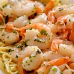 Garnelen mit Knoblauch-Pasta