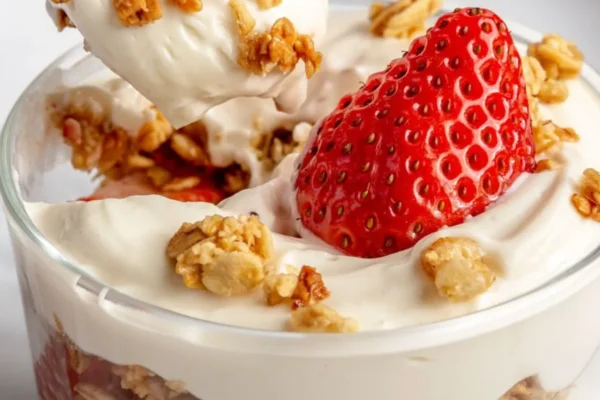 Joghurt-Parfait mit Erdbeeren