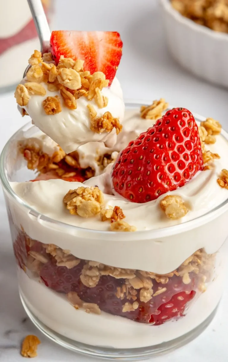 Joghurt-Parfait mit Erdbeeren